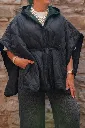 Manteau cape matelassé oversize - Noir (vue 5)