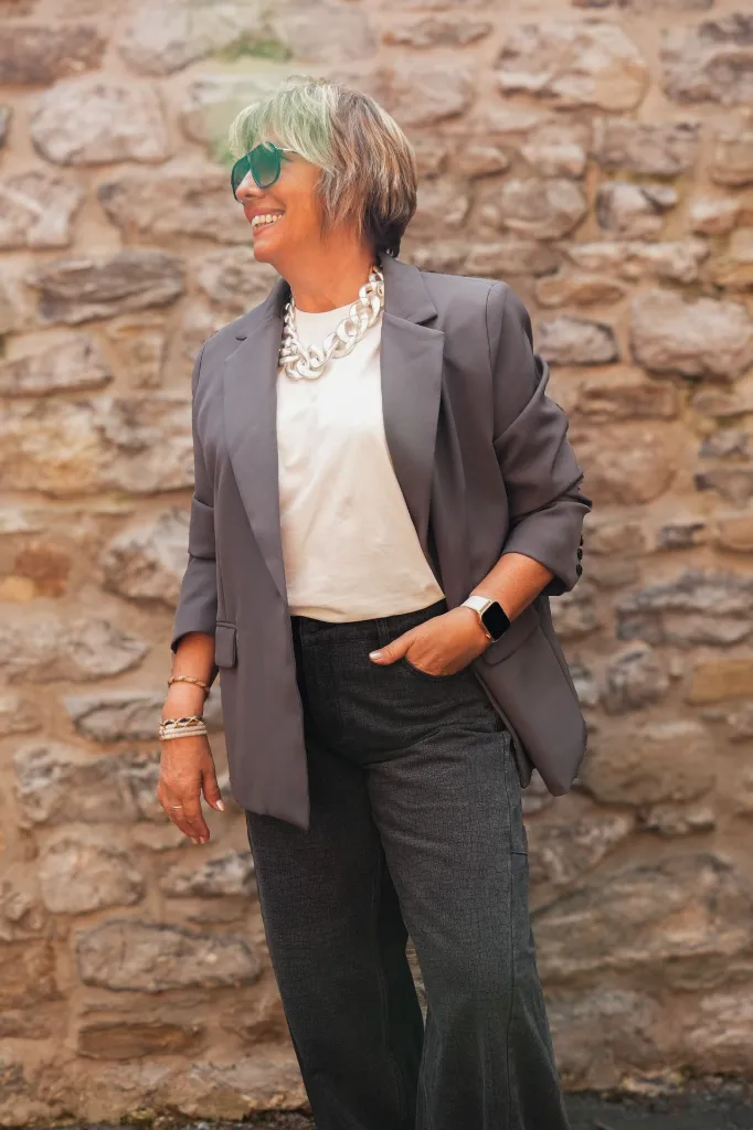 Blazer sam oversize - Gris (vue 11)