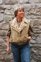 Veste sans manches col teddy revers - Beige (vue 6)