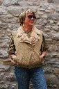 Veste sans manches col teddy revers - Beige (vue 7)