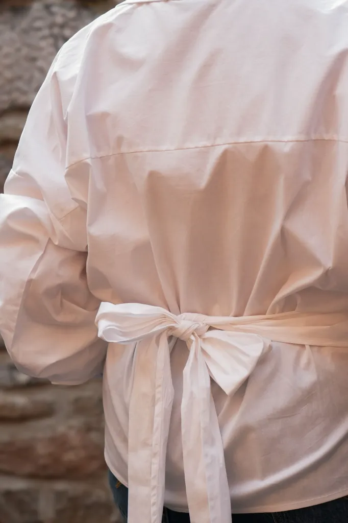 Chemise portefeuille à nouer - Blanc (vue 3)