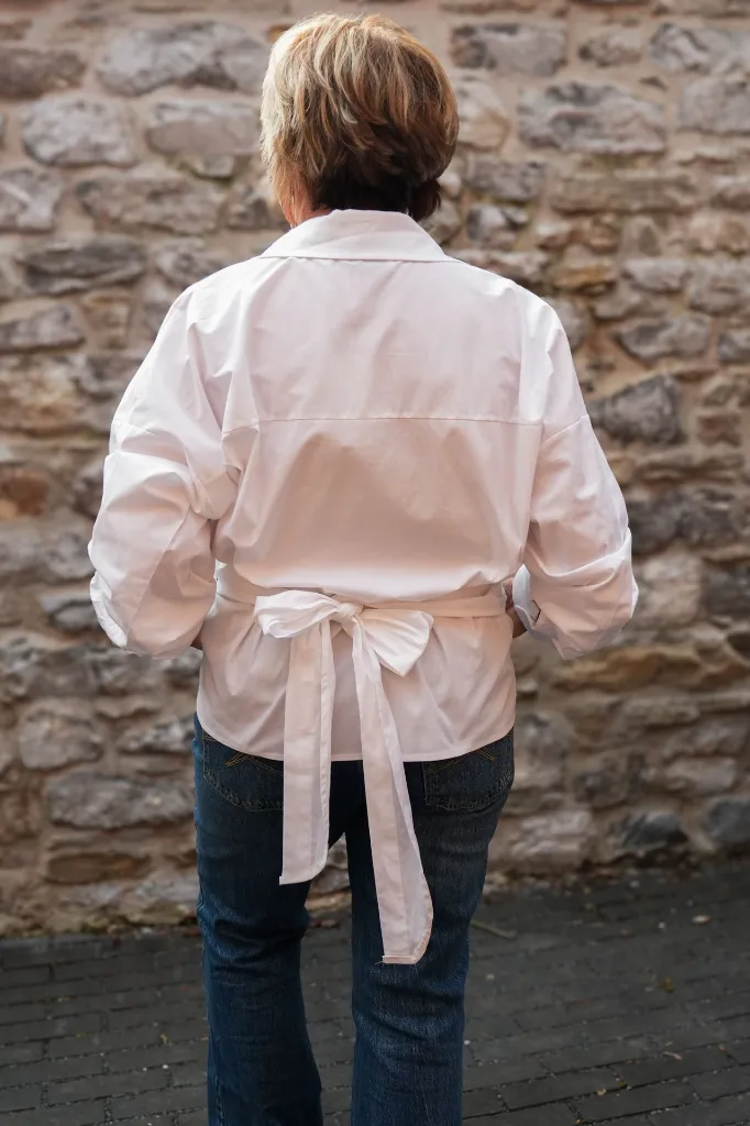 Chemise portefeuille à nouer - Blanc (vue 5)