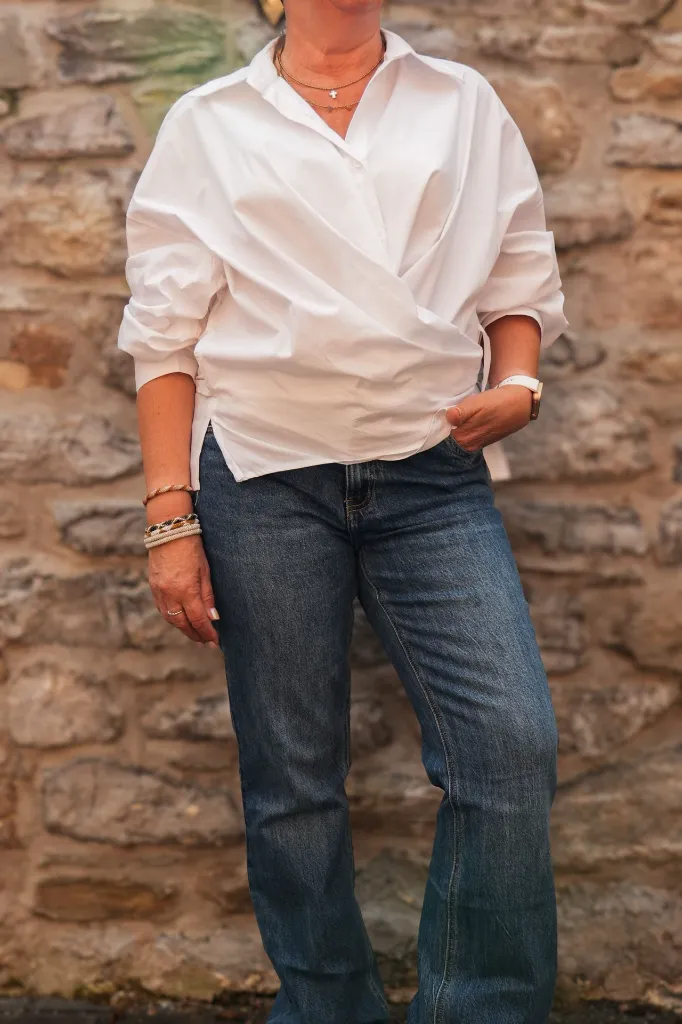 Chemise portefeuille à nouer - Blanc (vue 2)