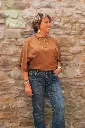 T-shirt en coton manches drapées - Cacciu (vue 3)