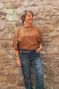 T-shirt en coton manches drapées - Cacciu (vue 4)