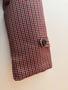 Veste croisée à carreaux ceinturée - Bordeaux (2)
