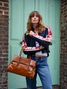 Sac à main Paul Marius Bernadette en cuir vernis cognac (3)