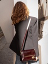 Sac bandoulière Paul Marius Bernadette Pochette en cuir vernis aubergine (2)