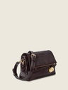Sac bandoulière Paul Marius Bernadette Pochette en cuir vernis aubergine (3)