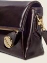 Sac bandoulière Paul Marius Bernadette Pochette en cuir vernis aubergine (6)