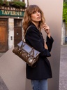 Sac baguette Paul Marius Bernadette Baguette en cuir vernis vert kaki (5)