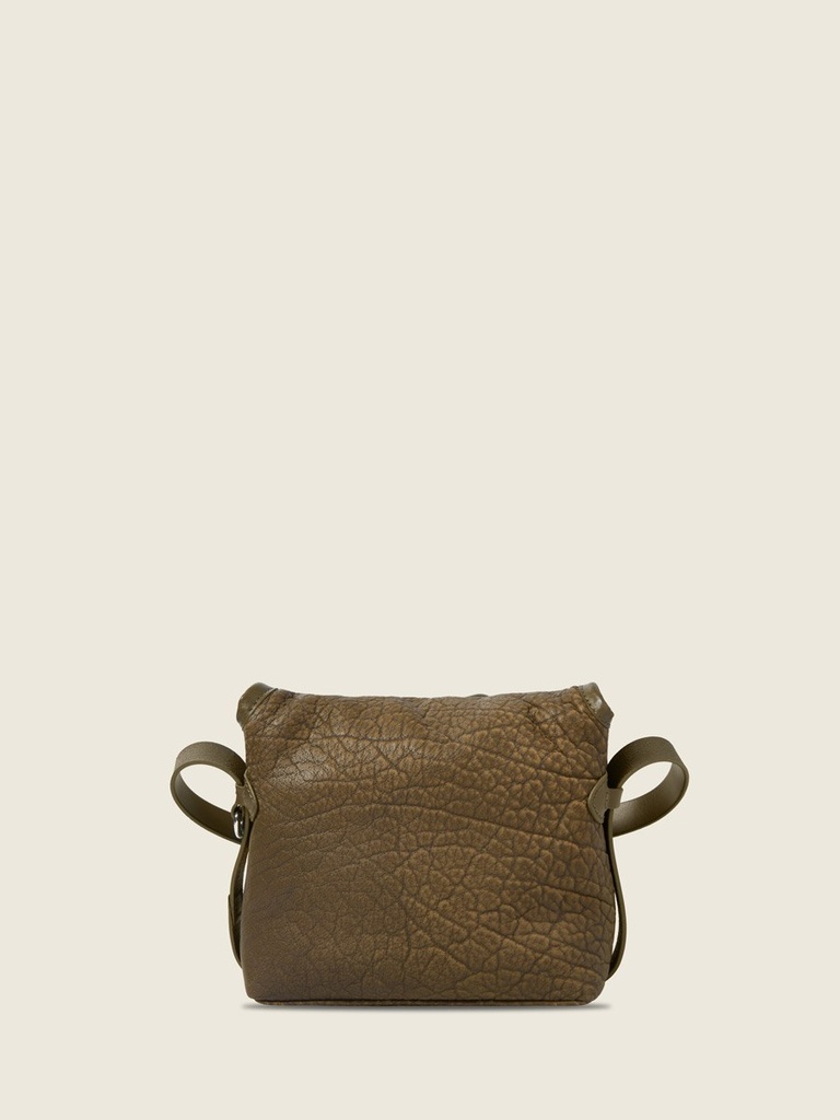 Sac bandoulière Paul Marius Loulou S en cuir vert kaki vintage (5)