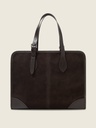 Sac cabas Paul Marius LeCabas L en cuir suédé chocolat (3)