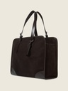 Sac cabas Paul Marius LeCabas en cuir suédé chocolat (3)