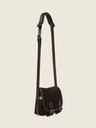 Sac bandoulière Paul Marius Loulou S en cuir suédé chocolat (3)