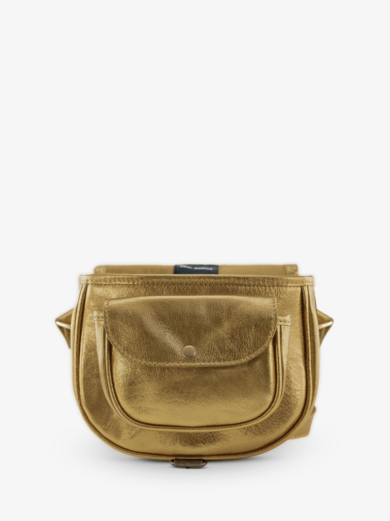 Sac bandoulière Paul Marius LeBohémien en cuir métallisé bronze (2)