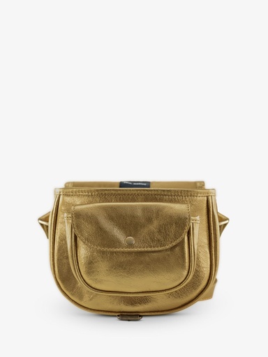 Sac bandoulière Paul Marius LeBohémien en cuir métallisé bronze