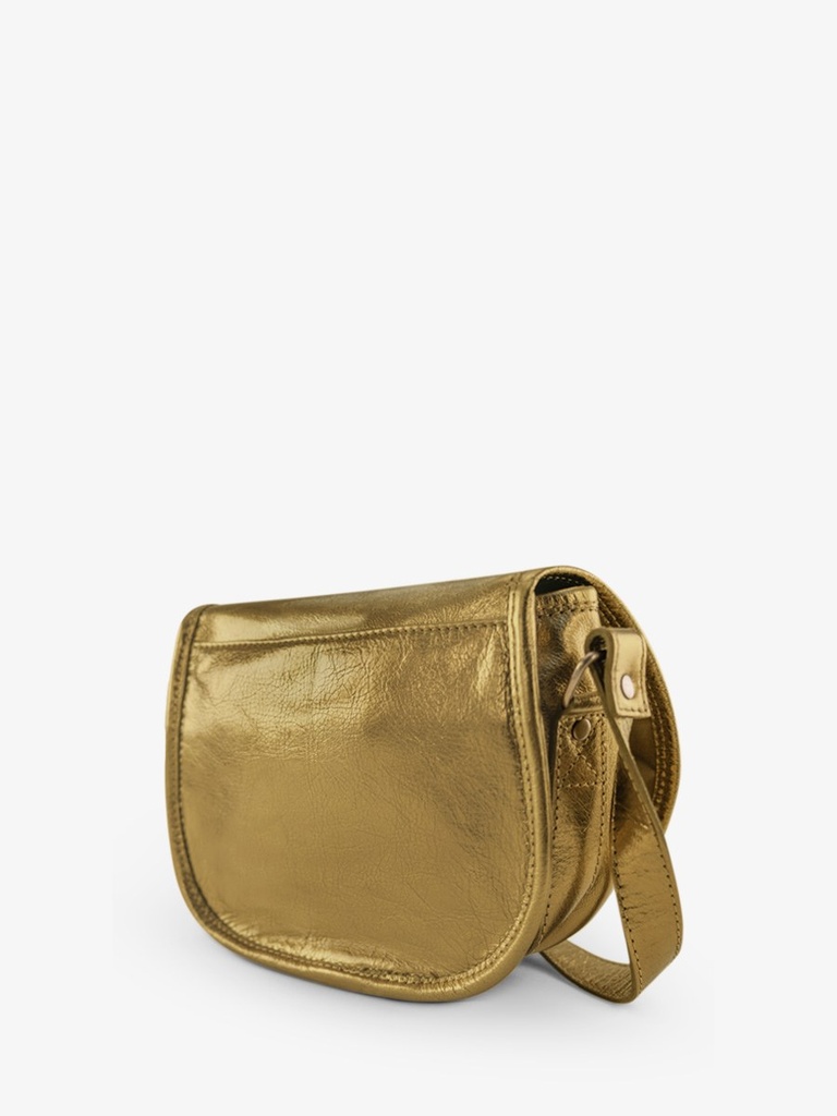 Sac bandoulière Paul Marius LeBohémien en cuir métallisé bronze (3)