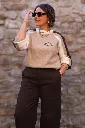 Pull Running Club - Manches raglan - Beige (vue 6)