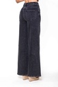 Jeans wide leg uni taille haute - Nathalie - noir délavé — vue 3