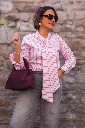 Chemise rayée - Lavallière - Rose (vue 3)