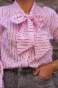 Chemise rayée - Lavallière - Rose (vue 4)