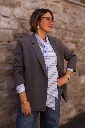 Chemise rayée - Lavallière - Bleu ciel (vue 6)