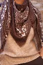 Foulard carré - Imprimé bandana - Café (vue 3)