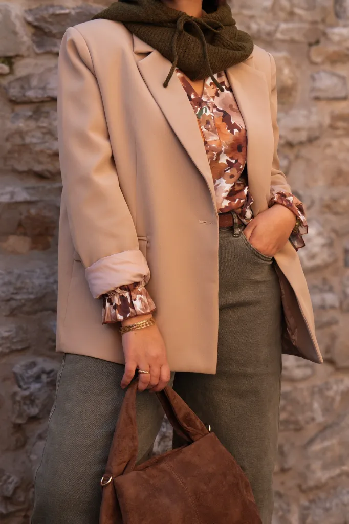Blazer oversize - Sam - Taupe (vue 4)