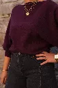 Pull en viscose - Bordeaux (vue 3)