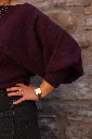 Pull en viscose - Bordeaux (vue 4)