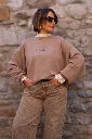 Sweat-shirt ultra doux - Manhattan - Taupe (vue 3)