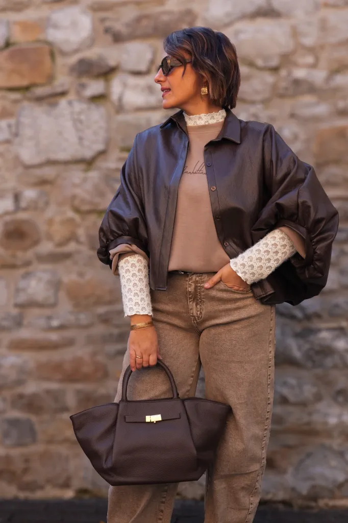 Sweat-shirt ultra doux - Manhattan - Taupe (vue 7)