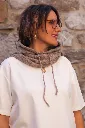 Cagoule en maille à cordons - Taupe (vue 3)