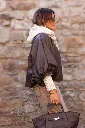 Cagoule en maille à cordons - Beige (vue 5)