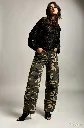 Pantalon barrel imprimé camouflage - Kaki (vue 2)
