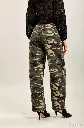 Pantalon barrel imprimé camouflage - Kaki (vue 4)