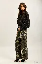 Pantalon barrel imprimé camouflage - Kaki (vue 6)
