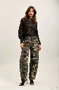 Pantalon barrel imprimé camouflage - Kaki (vue 9)