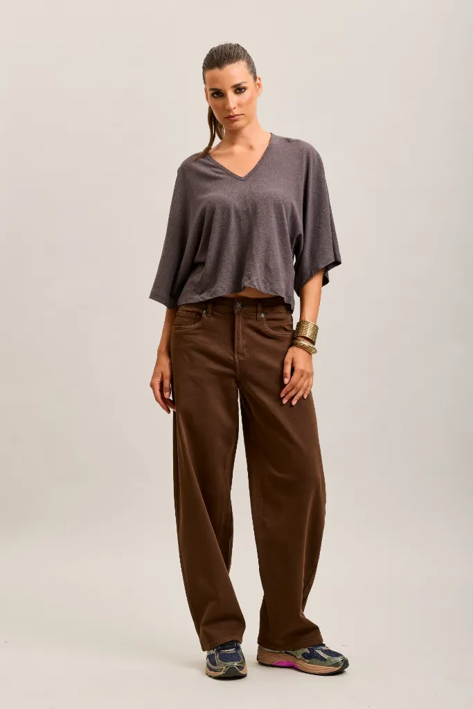 Jeans ballon - Marron (vue 8)
