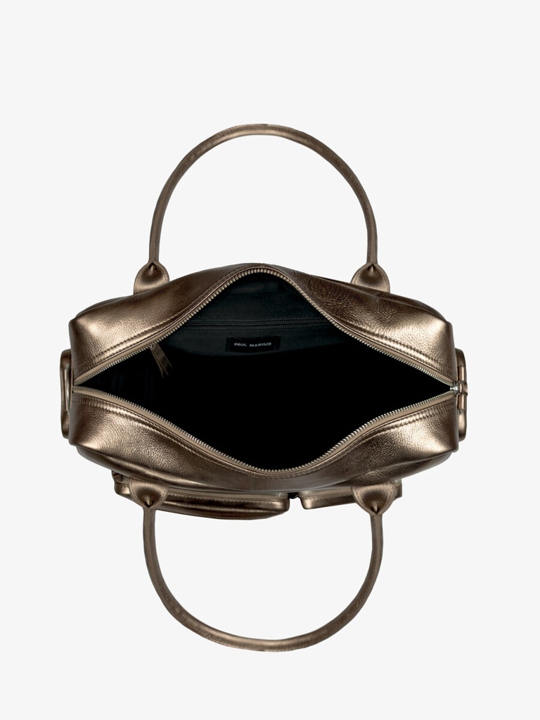 Sac cours multipoches cuir cuivré pour femme LeDandy 90's - Cuivré — vue 5