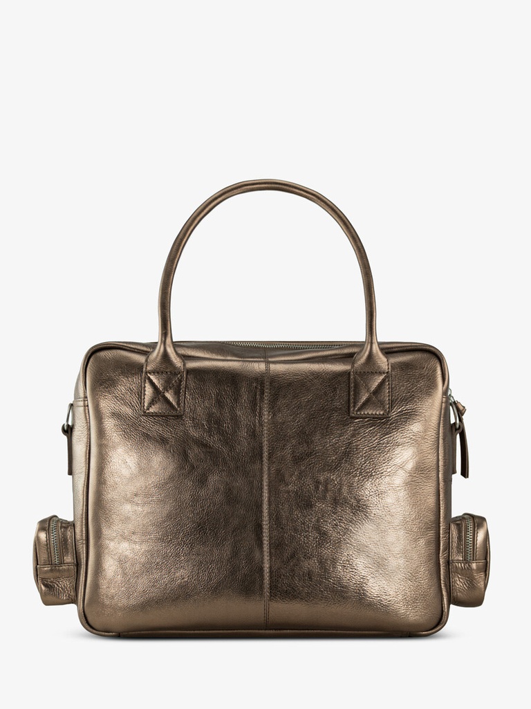 Sac cours multipoches cuir cuivré pour femme LeDandy 90's - Cuivré — vue 6