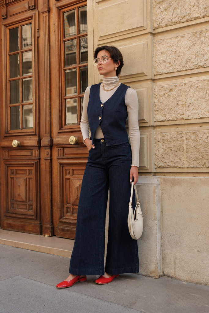Jeans Palazzo - Pepino - Brut — vue 2
