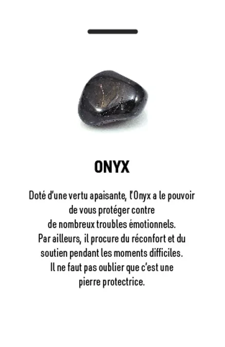 Collier en perles hématites et pierre semi-précieuse sertie - Le monde est stone - ANDREA - Onyx — vue 4