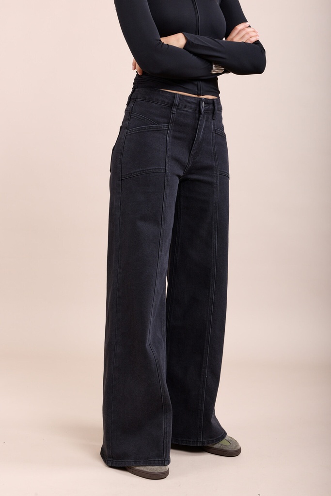 Jeans large - France - Noir — vue 5