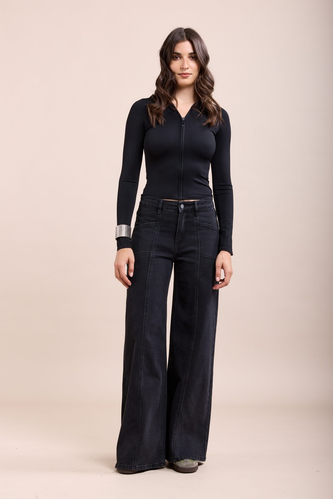 Jeans large - France - Noir — vue 7