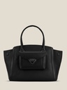 Cabas noir charbon en cuir - Paul Marius - Le Caprice Noir Charbon — vue 5