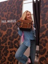 SAC BANDOULIÈRE CUIR MARRON - Paul Marius - Sacoche S - Leopard — vue 2