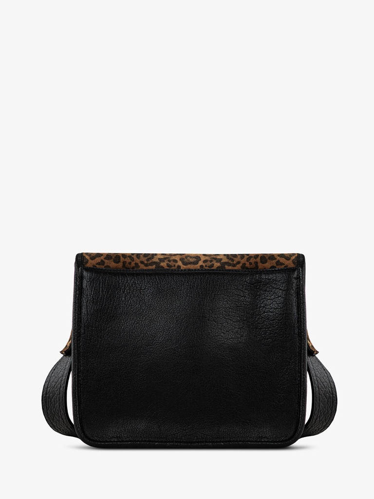 SAC BANDOULIÈRE CUIR MARRON - Paul Marius - Sacoche S - Leopard — vue 5