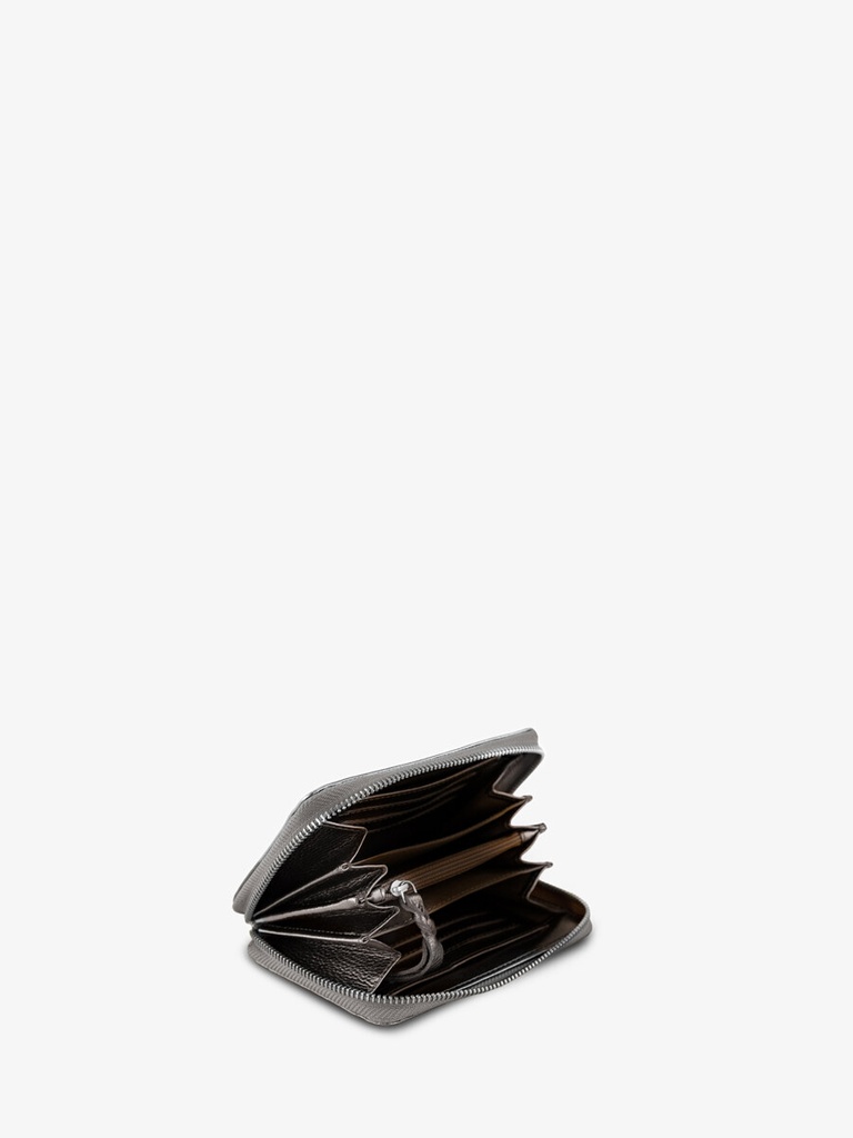 Portefeuille cuir femme - Paul Marius - LePortefeuille Alice - Acier — vue 4